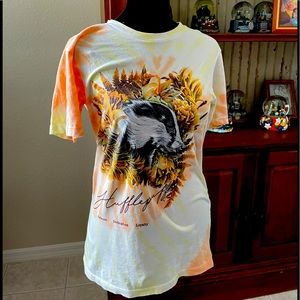 NWT Hot Topic Tye Dye Harry Potter Hufflepuff Tee